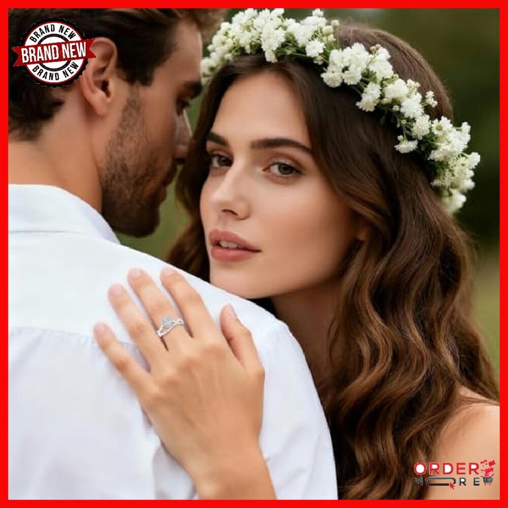 925 Sterling Silver Moissanite Wedding Band Size 6-8 Anniversary Ring - Picture 5 of 8